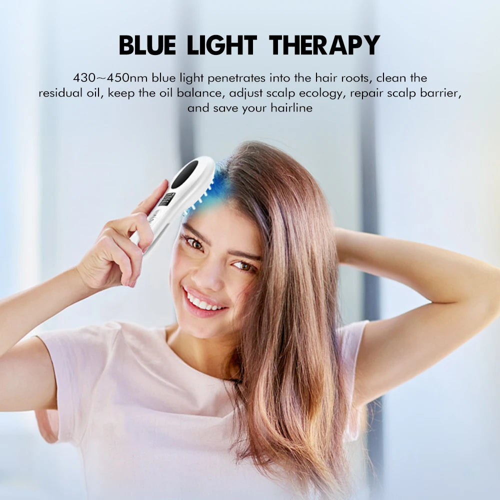 ClayoHair Brush: Scalp Care Massager With Red/Blue Light Therapy